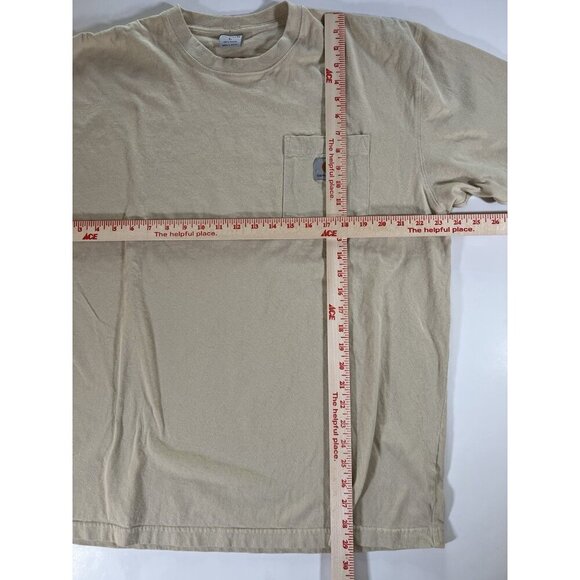 2006 Carhartt beige oversized tshirt sz L workwear classic minimalist - Picture 7 of 10
